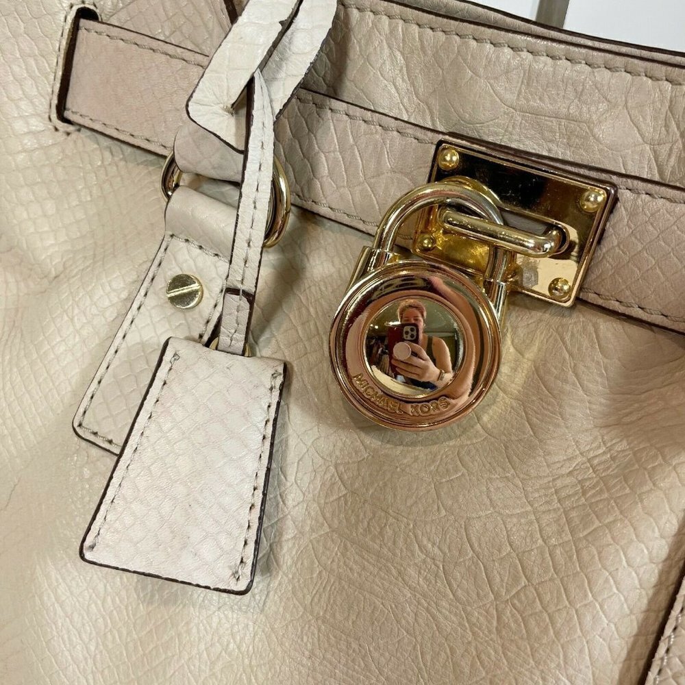 Michael Kors White Python Effect Hamilton Crossbo… - image 2